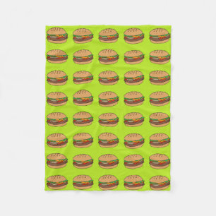 hamburger fleece blanket