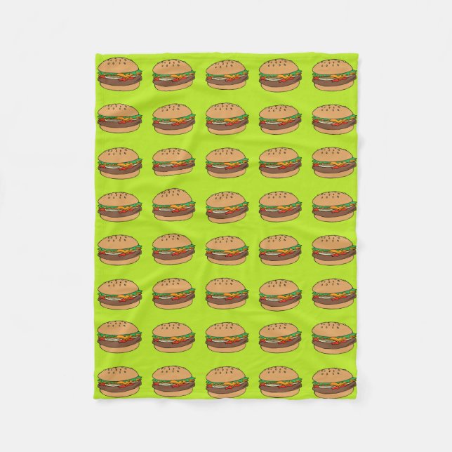 hamburger fleece blanket (Front)