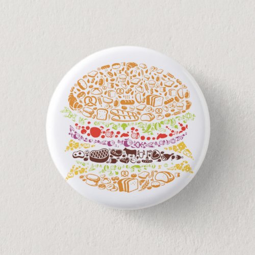 Hamburger food bread cheese fast food button