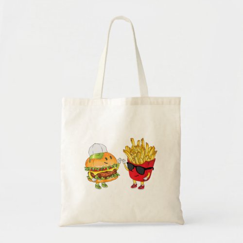 Hamburger Fries High Five Cool Fun Combo Snackspn Tote Bag