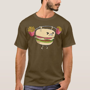 Hamburger Fries Weightlifting T-Shirt