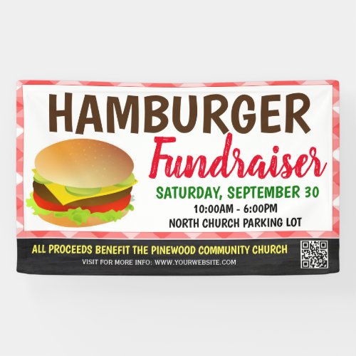 Hamburger Fundraiser Banner with qr code