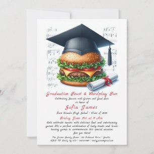 Hamburger graduation party – A Celebration Invitation