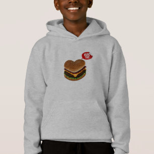 hamburger heart hoodie