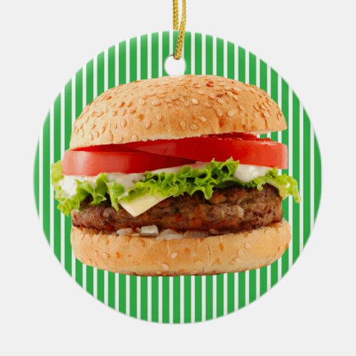 Hamburger _ Hot Dog _ SRF Ceramic Ornament