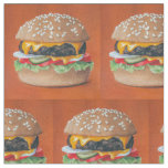 Hamburger Illustration custom fabric