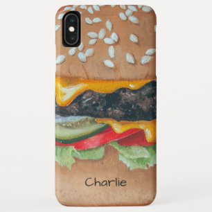 Hamburger Illustration custom name phone cases