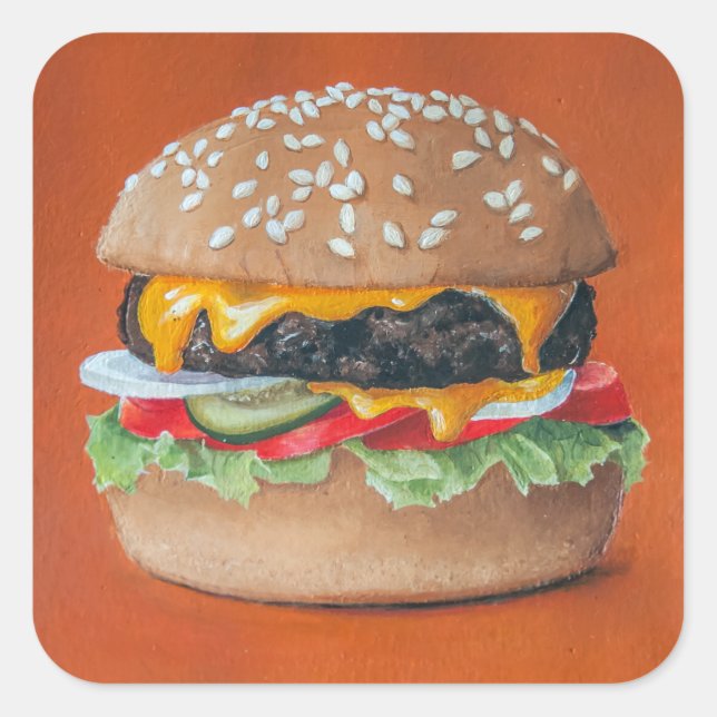 Hamburger Illustration stickers (Front)