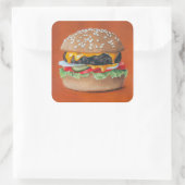 Hamburger Illustration stickers (Bag)