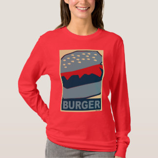 Hamburger In Blue Art T-Shirt