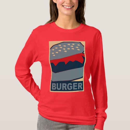 Hamburger In Blue Art T_Shirt