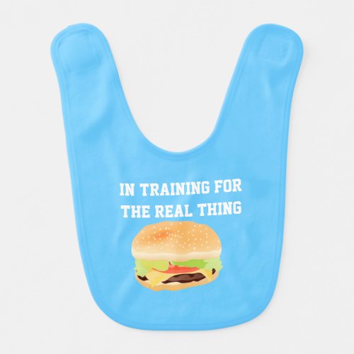 Hamburger In Training Baby Bib