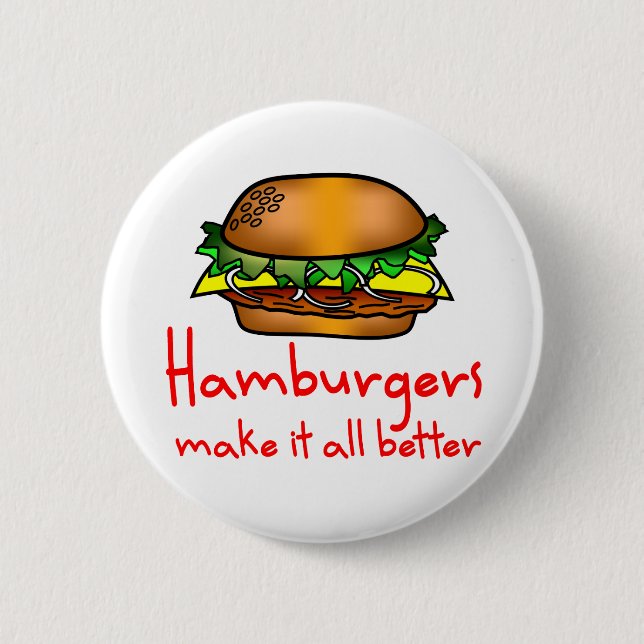 Hamburger Lover Button (Front)