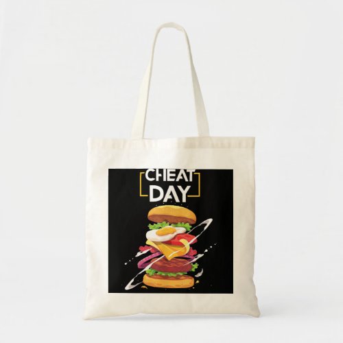 Hamburger Lover Gift Fast Food Gym Workout Cheat D Tote Bag