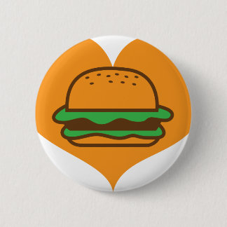 Hamburger lover pinback button