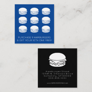 hamburger loyalty stamp card