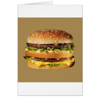 hamburger on tan cards