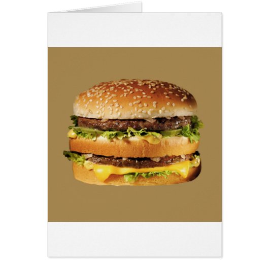hamburger on tan cards (Front)