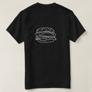 Hamburger Outline Black T-shirt