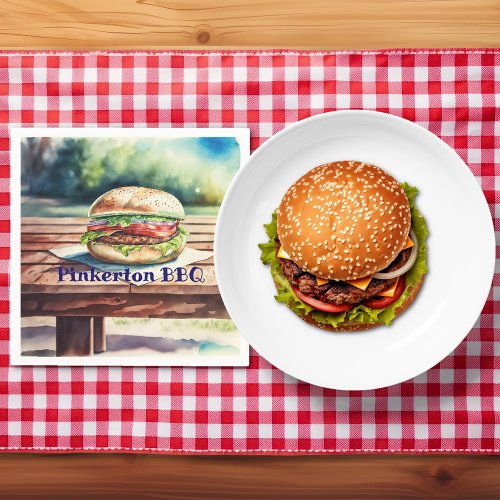 Hamburger Personalized Napkins
