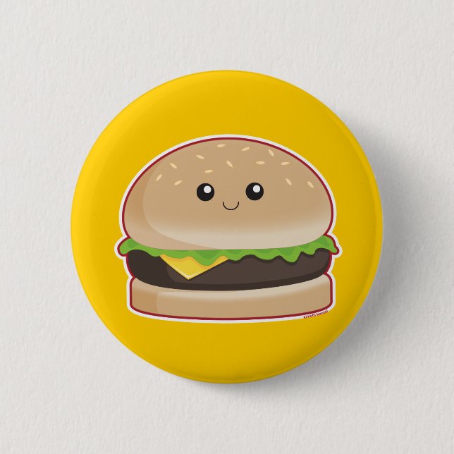 Hamburger Pinback Button (Front)