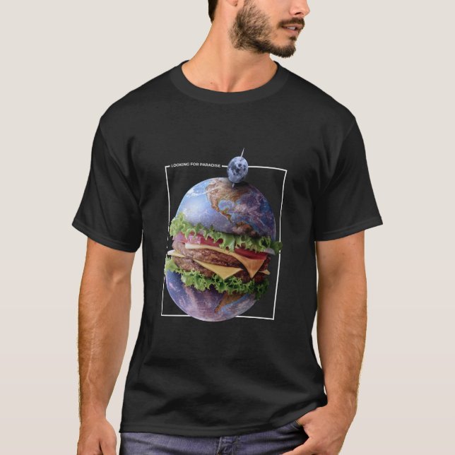 hamburger planet T-Shirt (Front)