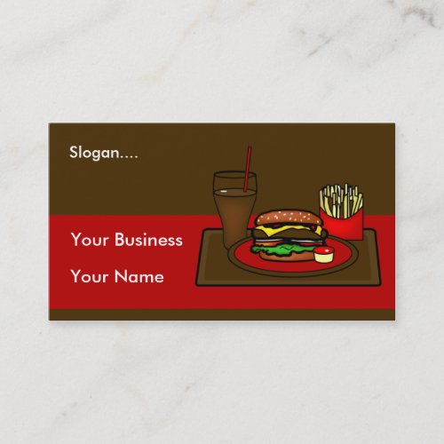 Hamburger Platter Business Card
