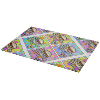 HAMBURGER Pop Art GLASS CUTTING BOARDS