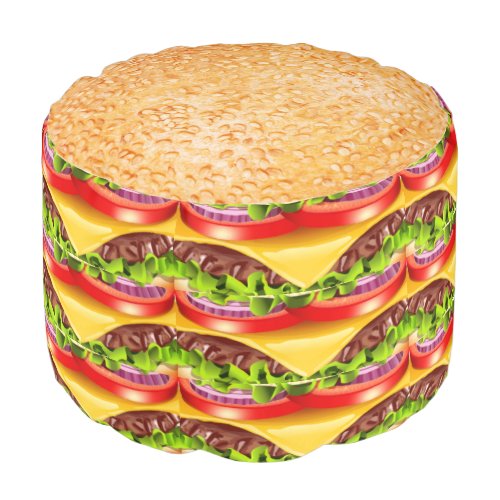 Hamburger Pouf