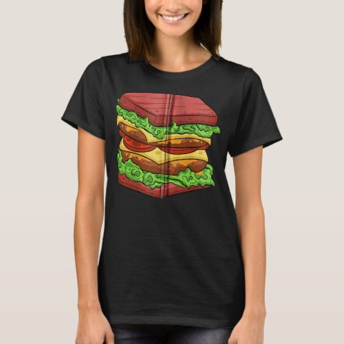 Hamburger Puns Funny Burger Bun Ham Joke Foodie Lo T_Shirt