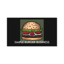 Hamburger Restaurant customizable business cards