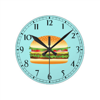 Hamburger Round Clock