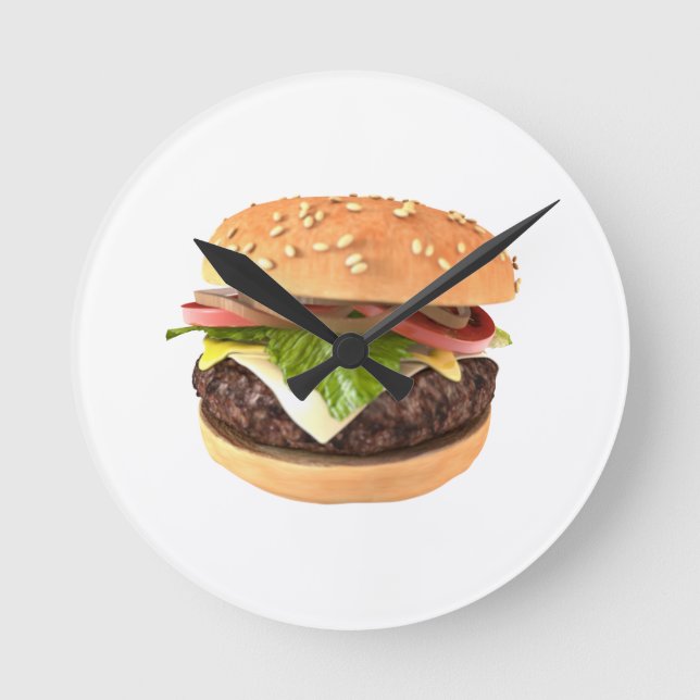 Hamburger Round Clock (Front)