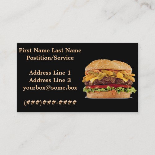 Hamburger Shop Business Card