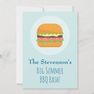 Hamburger- Summer BBQ Party Invitation