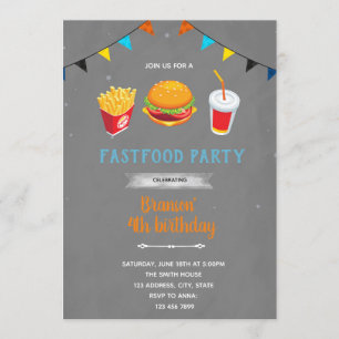Hamburger theme Invitation