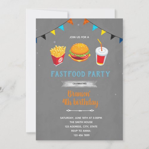 Hamburger theme Invitation