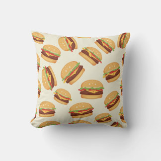 hamburger throw pillow