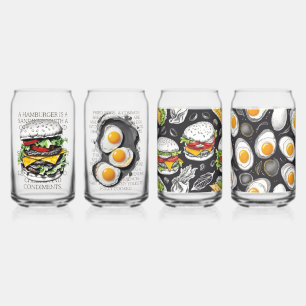 Hamburger vintage sketch by CallisC Arts ⭐⭐⭐⭐⭐ Can Glass