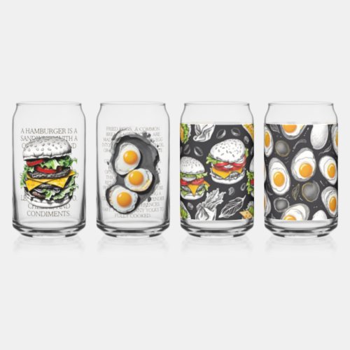 Hamburger vintage sketch by CallisC Arts  Can Glass