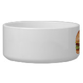 Hamburger With Cheese Illustration And Custom Name Bowl (Left)