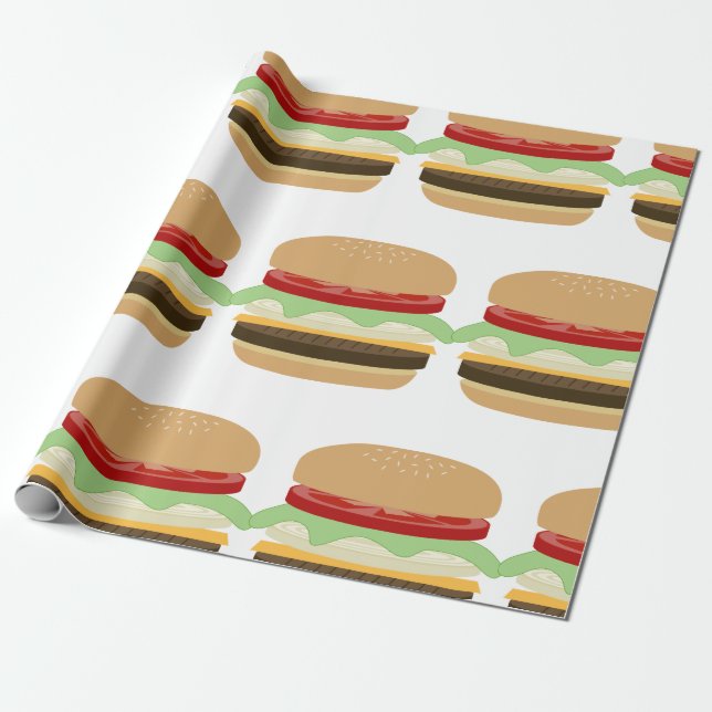 Hamburger Wrapping Paper (Unrolled)