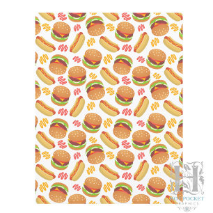 Hamburgers and Hot Dogs Scrapbook Paper