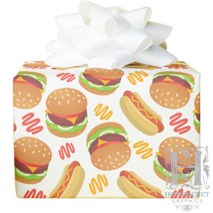 Hamburgers & Hot Dogs Gift Wrapping Paper