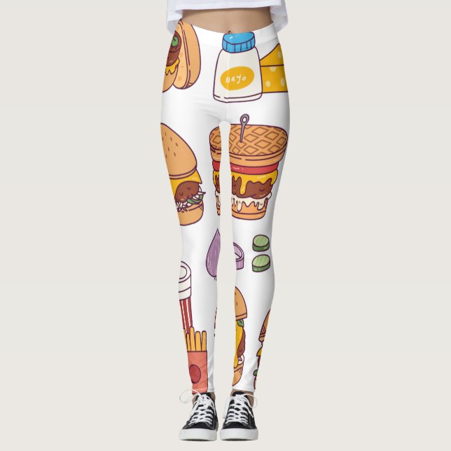hamburgers leggings (Front)