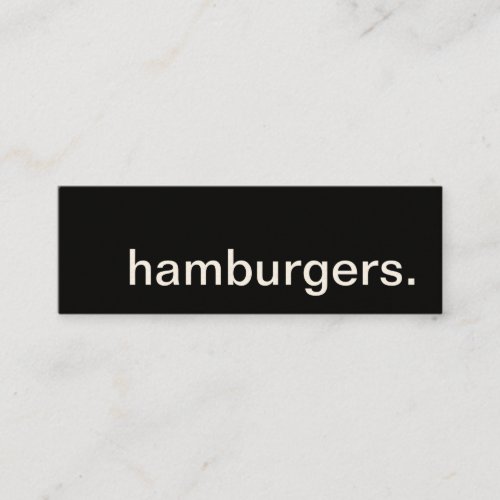 hamburgers loyalty punch card