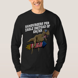 Hamburgers Per Eagle Instead Patriotic Humor T-Shirt