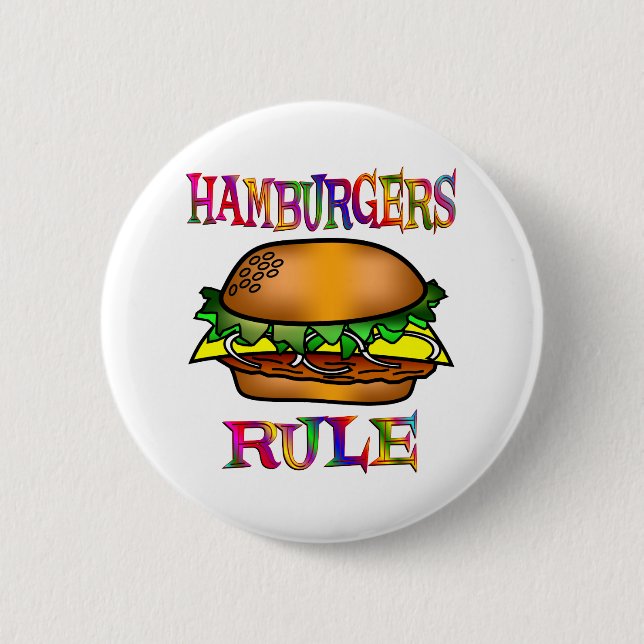 Hamburgers Rule Button (Front)