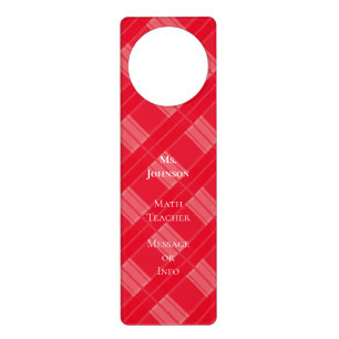 HAMbWG Any Color Plaid Background Acrylic Door Hanger