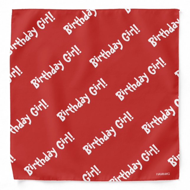 HAMbWG - Bandana - Birthday Girl (Front)